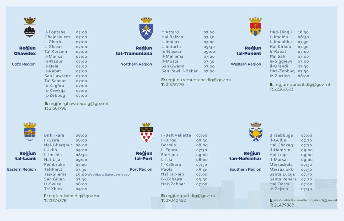 waste schedule